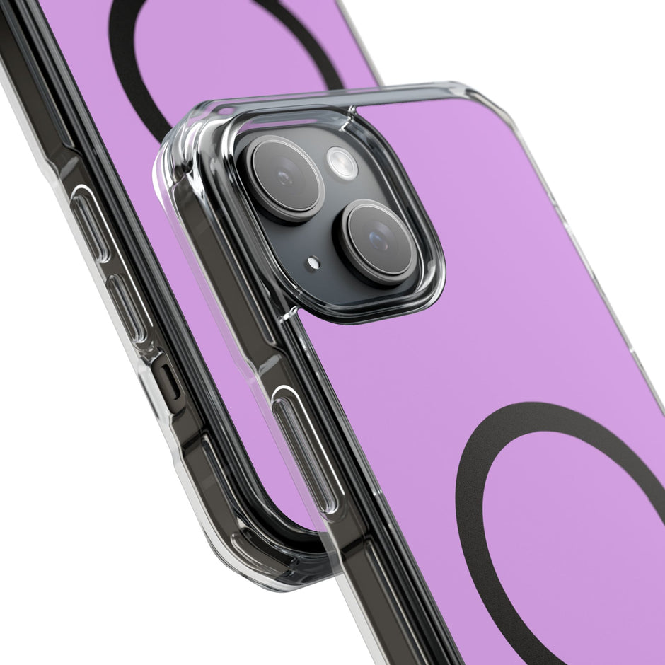 Clear Magnetic Phone Case — Minimal Purple Design