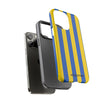 Blue and Yellow Striped Phone Case - Tough Cases