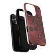 Cherry Pattern Tough Phone Case — Retro Dark Red Cherry iPhone Cover