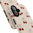 Cherry Pattern Phone Case — Cute Retro Red Cherries on Cream