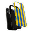 Blue and Yellow Striped Phone Case - Tough Cases