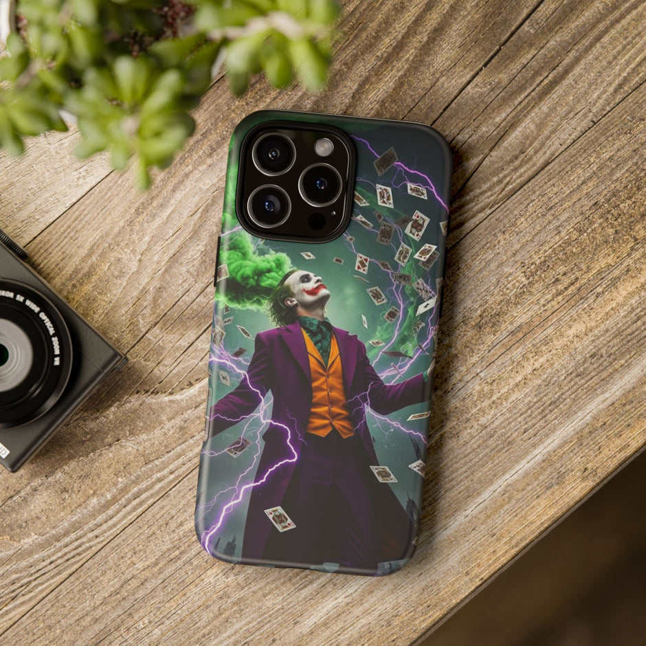 Joker Chaos Tough Phone Case — Electric Cards Graphic iPhone Case