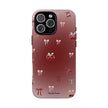 Cherry Bow Phone Case — Cute Red Gradient Protective Cover