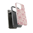 Pink Bow & Hearts Tough Phone Case — Cute Floral Ribbon iPhone Cover