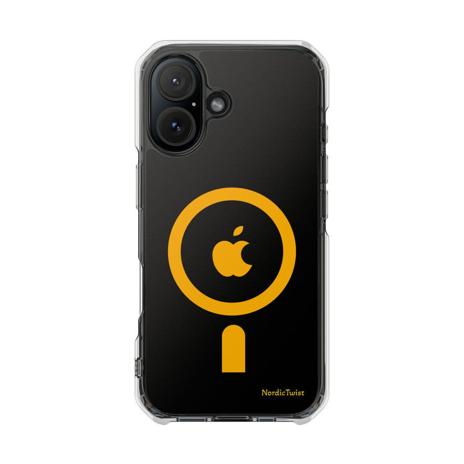 MagSafe Clear Phone Case – Yellow Ring Magnetic Impact Protection