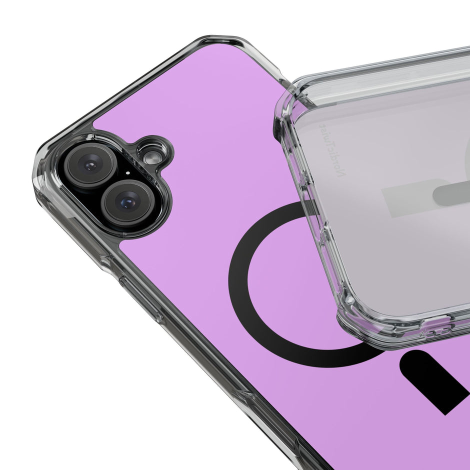 Clear Magnetic Phone Case — Minimal Purple Design