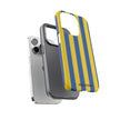 Blue and Yellow Striped Phone Case - Tough Cases