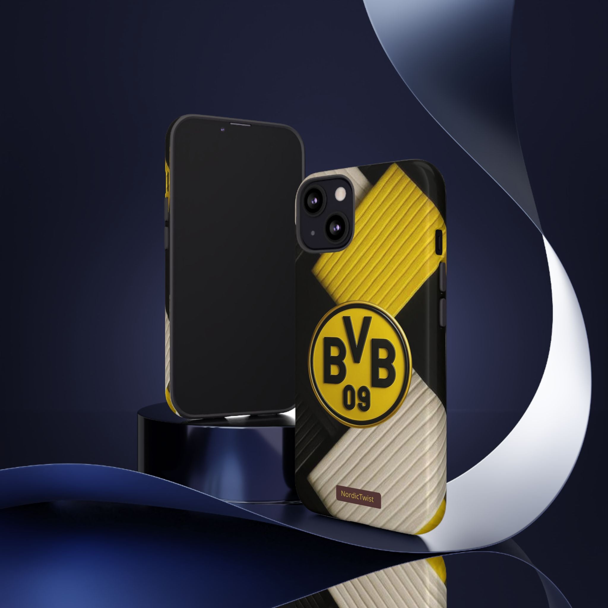 BVB 09 Tough Phone Case - Durable Protection with Bold Black and Yellow Design