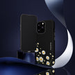 Daisy Floral Tough Phone Case – Protective Black Phone Cover with White Daisies
