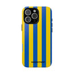 Blue and Yellow Striped Phone Case - Tough Cases