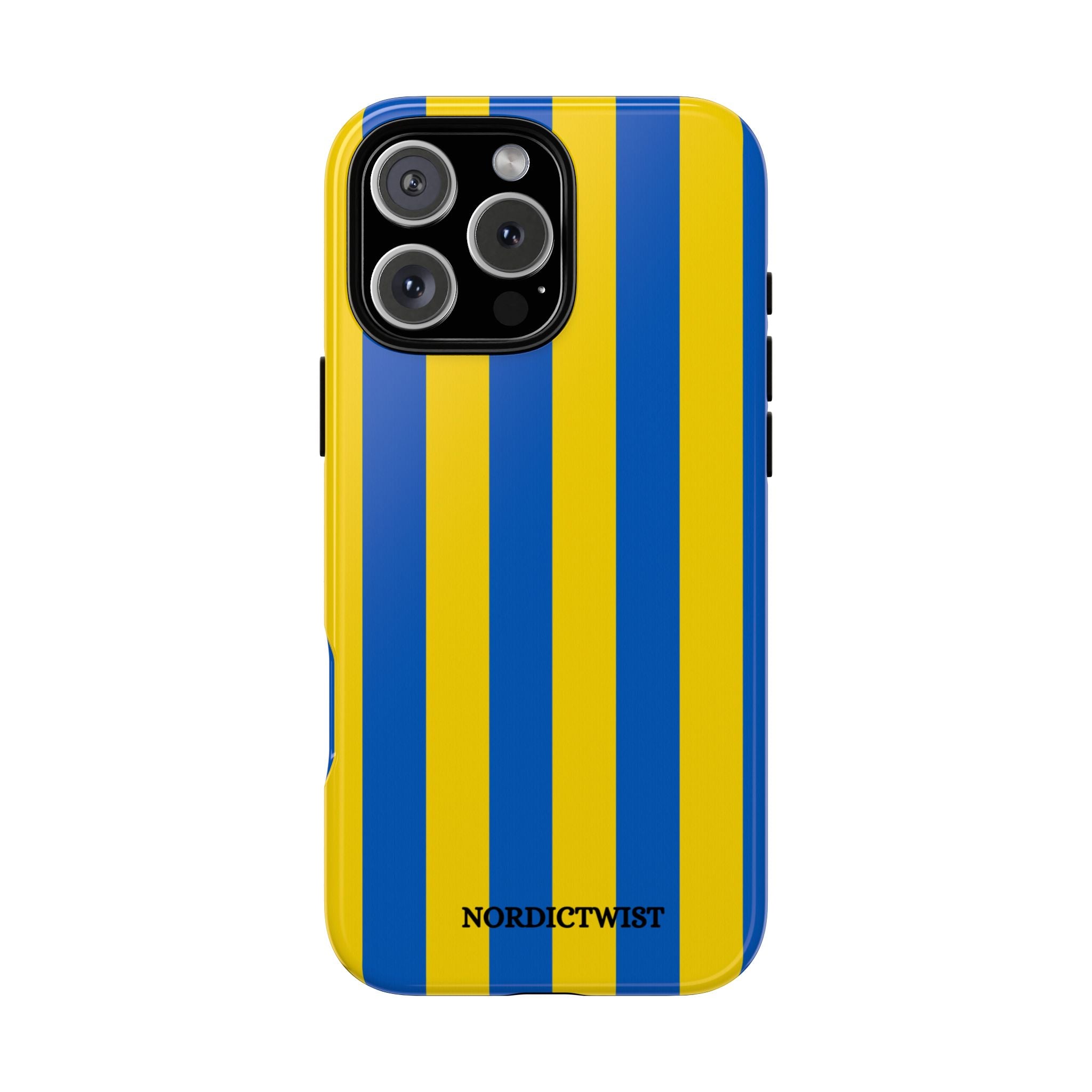 Blue and Yellow Striped Phone Case - Tough Cases