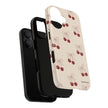 Cherry Pattern Phone Case — Cute Retro Red Cherries on Cream