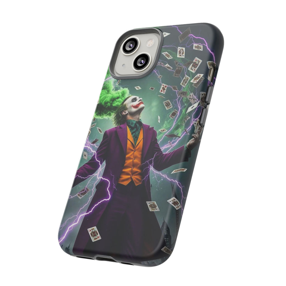 Joker Chaos Tough Phone Case — Electric Cards Graphic iPhone Case