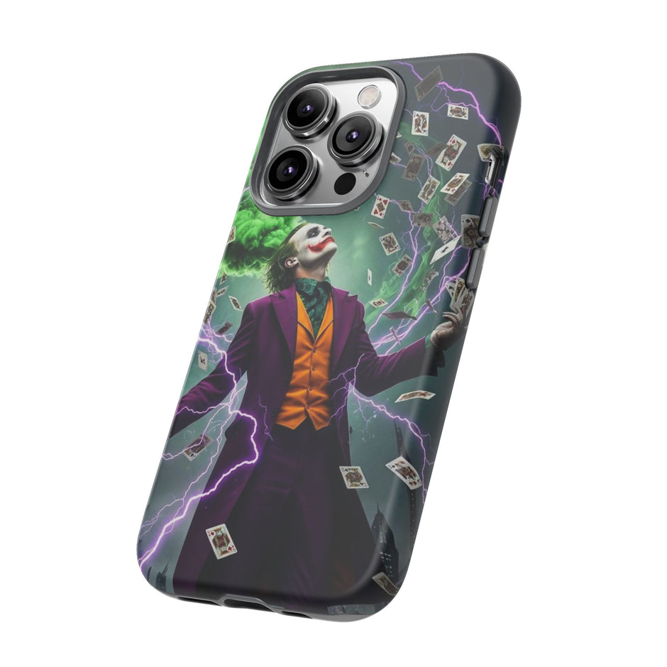 Joker Chaos Tough Phone Case — Electric Cards Graphic iPhone Case