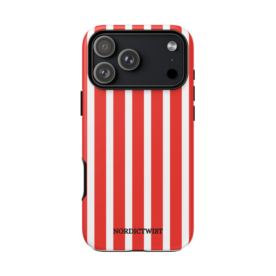 Red Striped Phone Case - Tough Cases for Stylish Protection