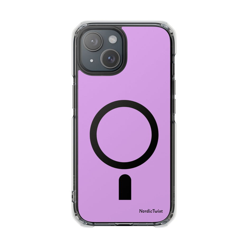 Clear Magnetic Phone Case — Minimal Purple Design