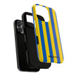 Blue and Yellow Striped Phone Case - Tough Cases