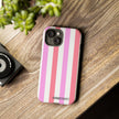 Pink Striped Phone Case - Stylish & Durable Cover