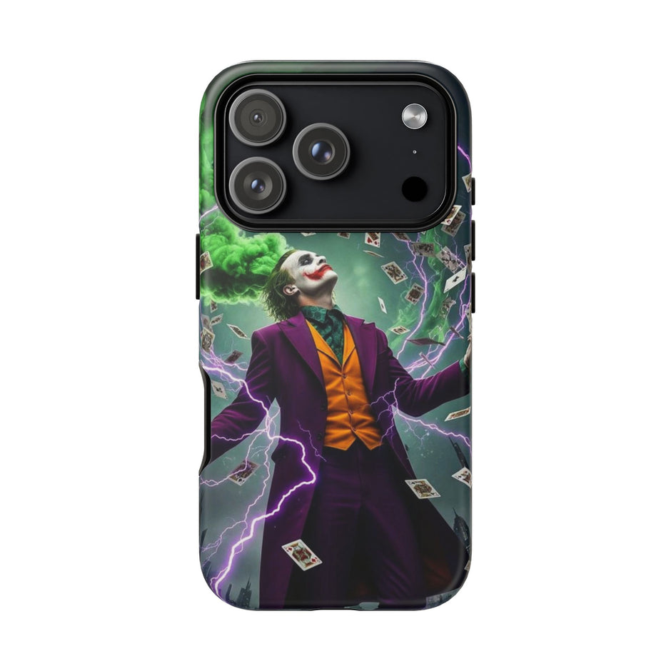 Joker Chaos Tough Phone Case — Electric Cards Graphic iPhone Case