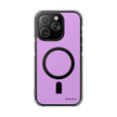 Clear Magnetic Phone Case — Minimal Purple Design