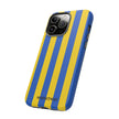 Blue and Yellow Striped Phone Case - Tough Cases