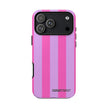 Stylish Phone Case - Tough Cases with Vibrant Pink and Lavender Stripes