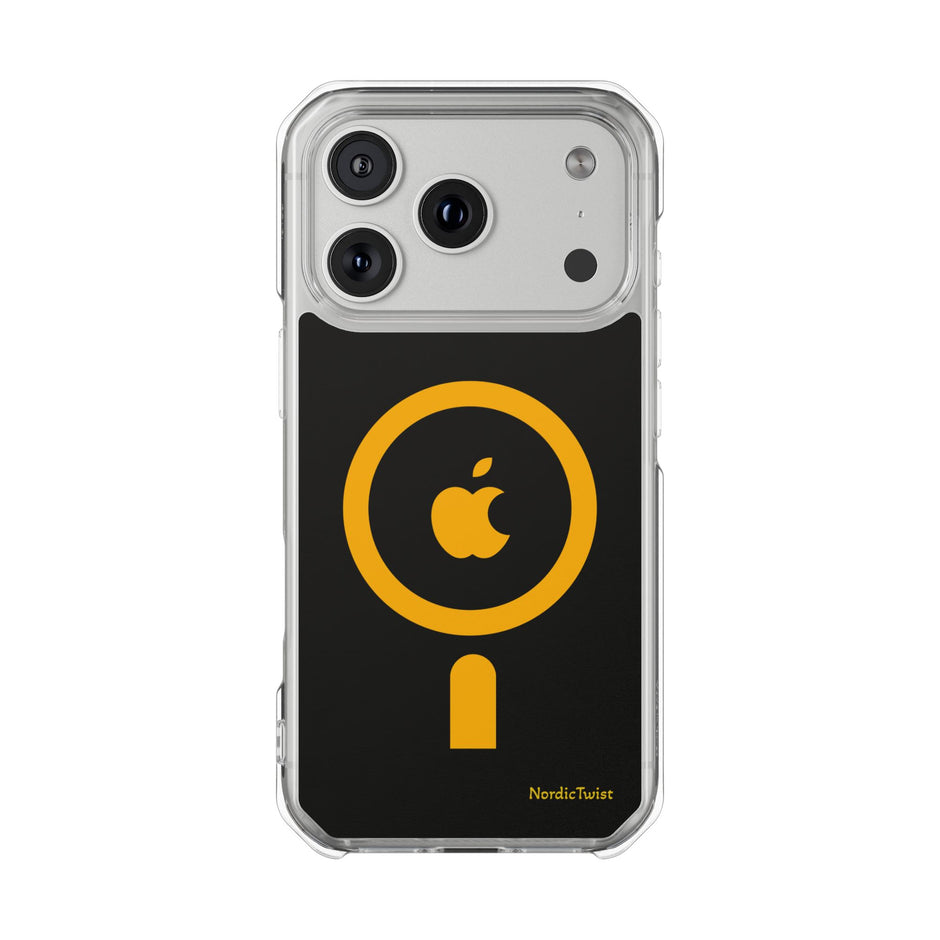 MagSafe Clear Phone Case – Yellow Ring Magnetic Impact Protection