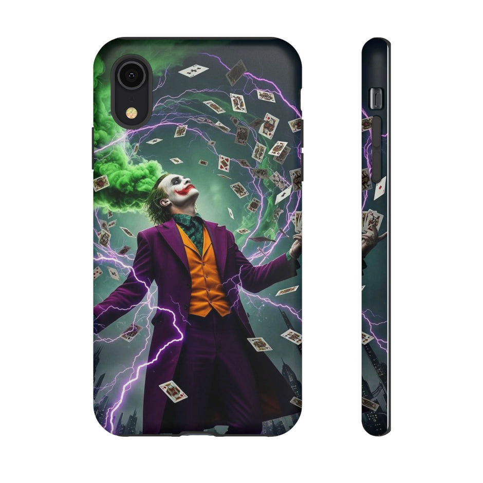 Joker Chaos Tough Phone Case — Electric Cards Graphic iPhone Case