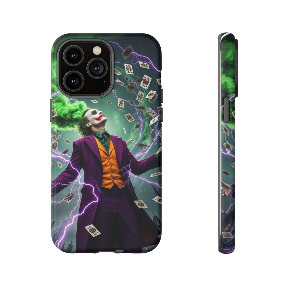 Joker Chaos Tough Phone Case — Electric Cards Graphic iPhone Case