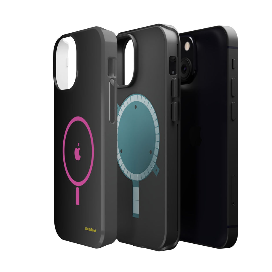 MagSafe Magnetic Impact-Resistant Phone Case — Pink Ring Design