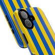Blue and Yellow Striped Phone Case - Tough Cases
