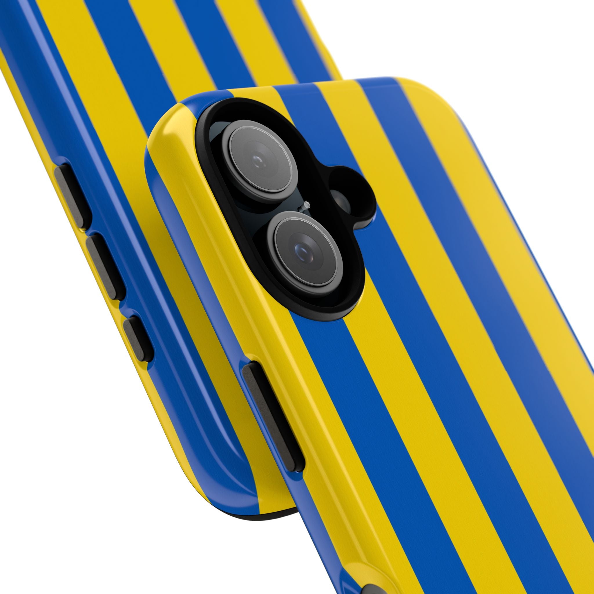 Blue and Yellow Striped Phone Case - Tough Cases