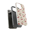 Cherry Pattern Tough Phone Case — Retro Red Cherries on Cream