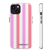 Pink Striped Phone Case - Stylish & Durable Cover