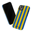 Blue and Yellow Striped Phone Case - Tough Cases