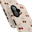 Cherry Pattern Phone Case — Cute Retro Red Cherries on Cream