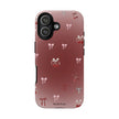 Cherry Bow Phone Case — Cute Red Gradient Protective Cover