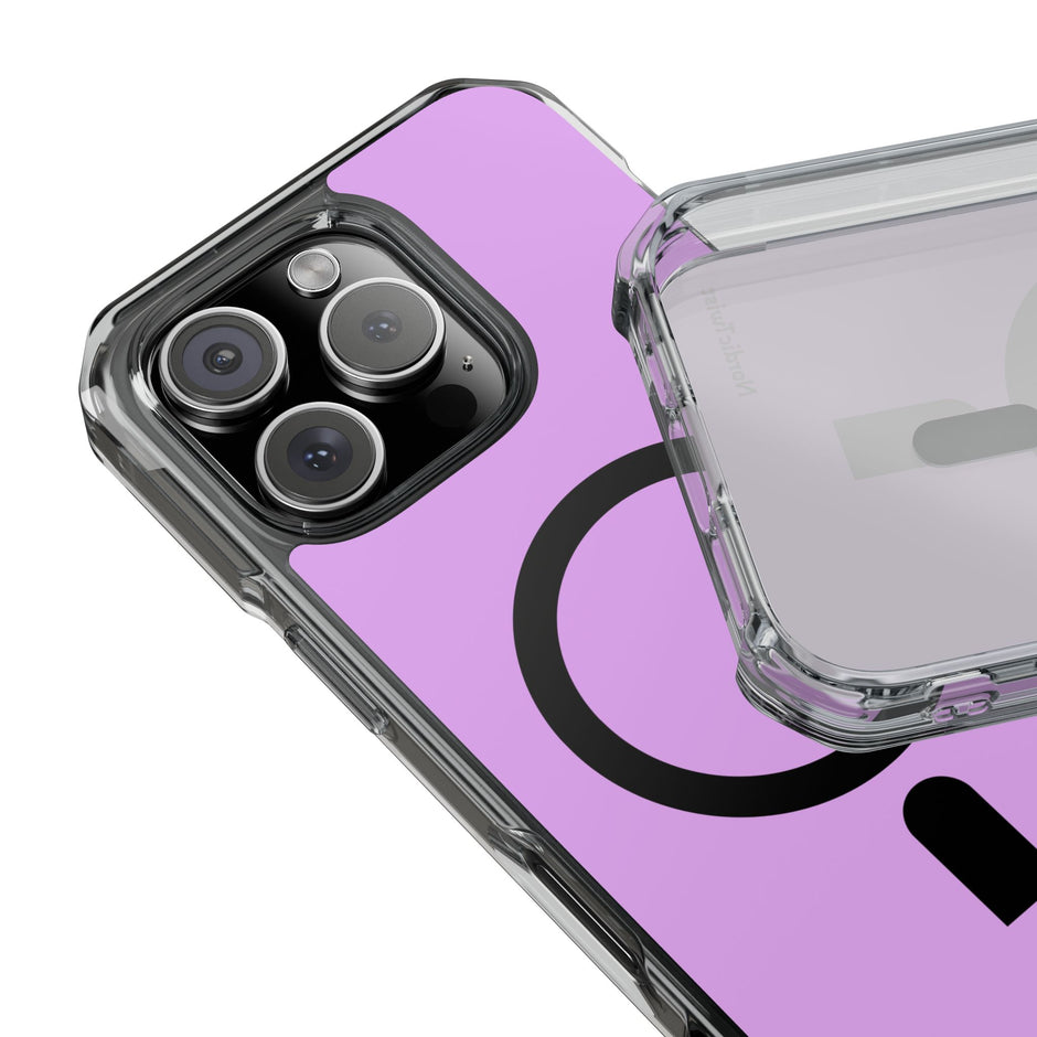 Clear Magnetic Phone Case — Minimal Purple Design