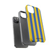 Blue and Yellow Striped Phone Case - Tough Cases