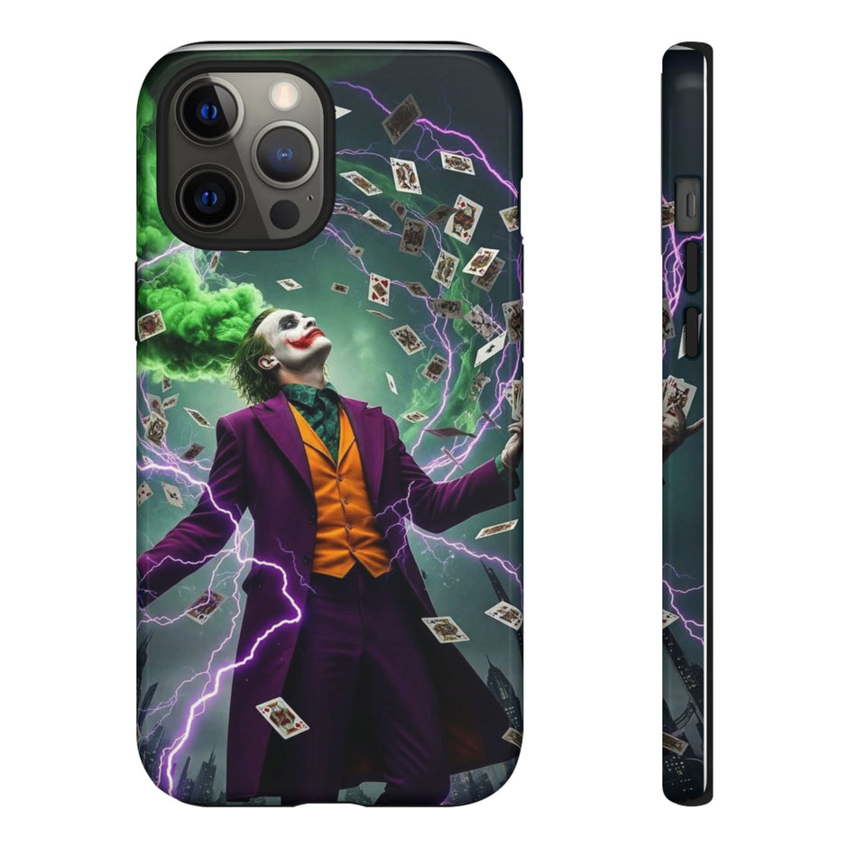 Joker Chaos Tough Phone Case — Electric Cards Graphic iPhone Case