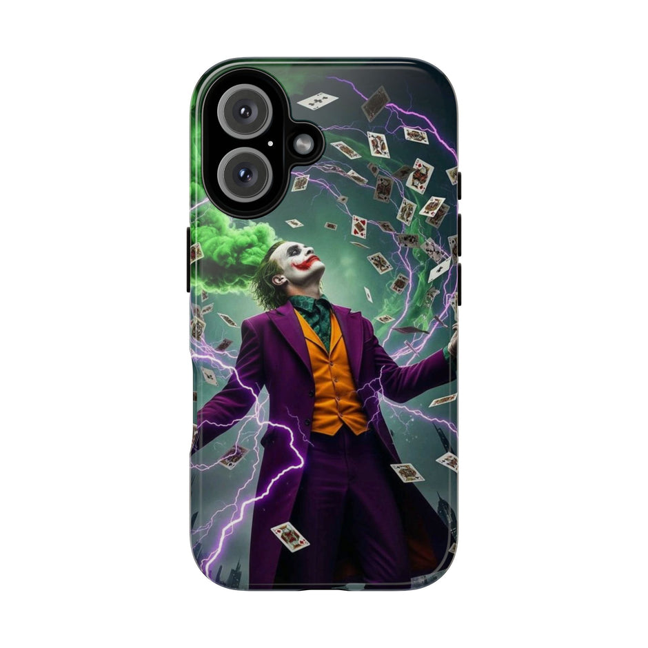 Joker Chaos Tough Phone Case — Electric Cards Graphic iPhone Case