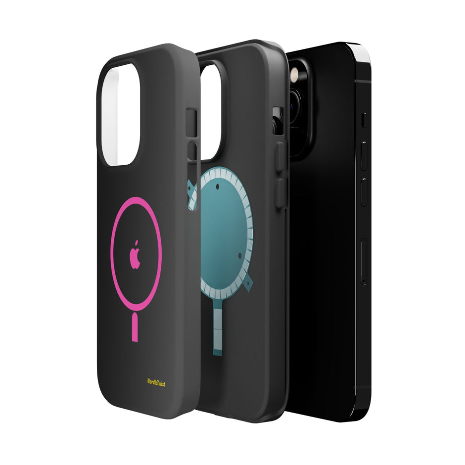 MagSafe Magnetic Impact-Resistant Phone Case — Pink Ring Design