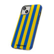 Blue and Yellow Striped Phone Case - Tough Cases