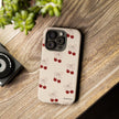 Cherry Pattern Phone Case — Cute Retro Red Cherries on Cream