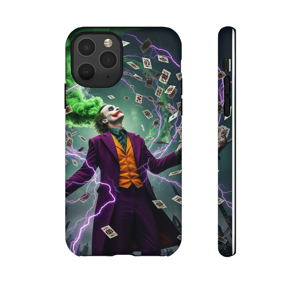 Joker Chaos Tough Phone Case — Electric Cards Graphic iPhone Case