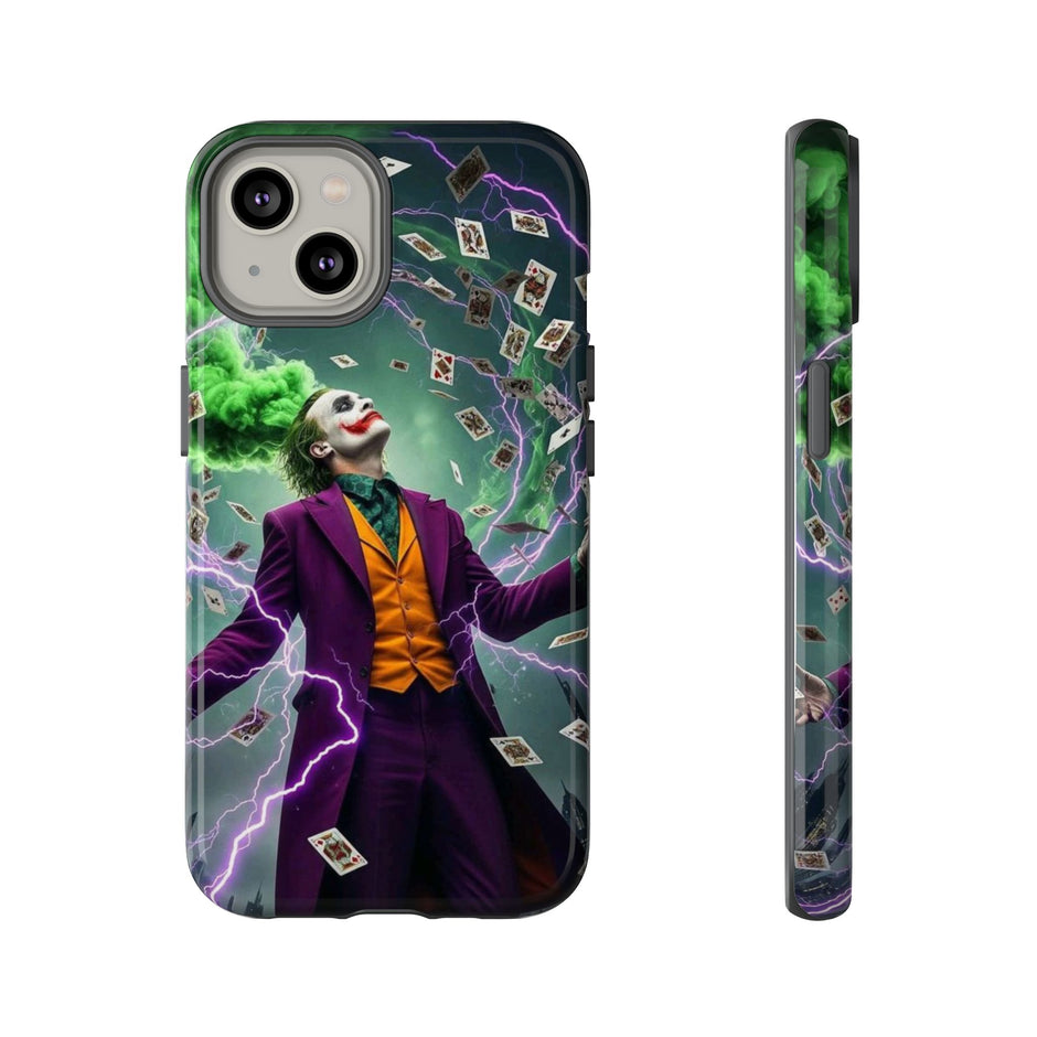 Joker Chaos Tough Phone Case — Electric Cards Graphic iPhone Case