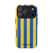 Blue and Yellow Striped Phone Case - Tough Cases
