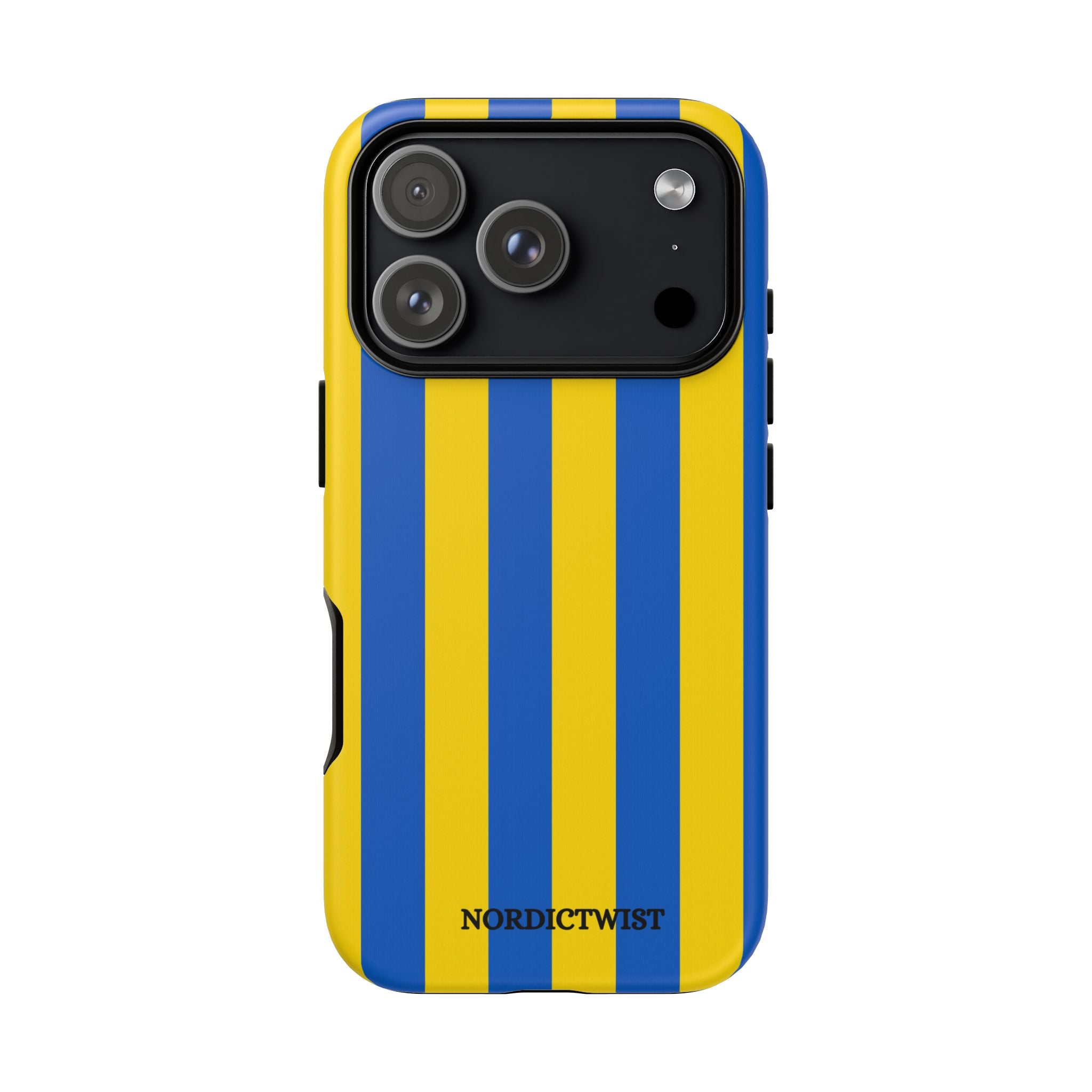 Blue and Yellow Striped Phone Case - Tough Cases