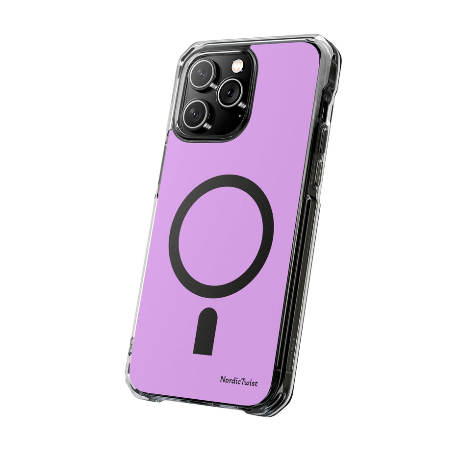Clear Magnetic Phone Case — Minimal Purple Design