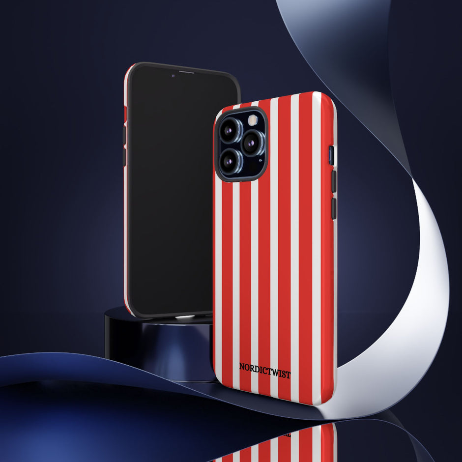 Red Striped Phone Case - Tough Cases for Stylish Protection